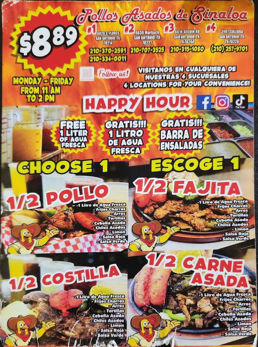 Pollos Asados de Sinaloa Menu - Image 1